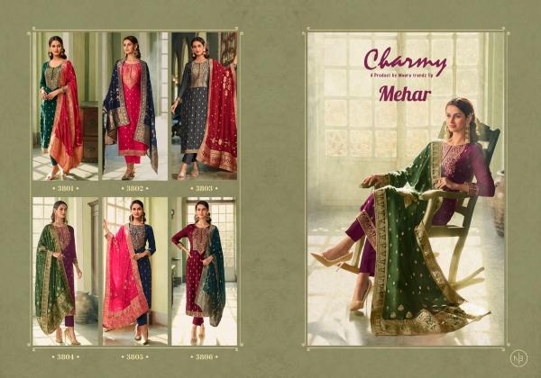 Zisa Charmy Mehar Weaving Silk Designer Salwar Kameez